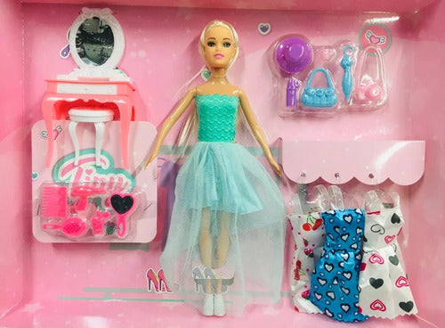 Muñeca Tiny Fashion Con Accesorios Sebigus 53537