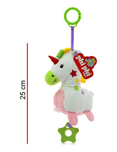 Peluche Cunero Musical Unicornio 25cm Phi Phi Toys 8742