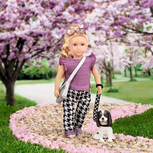 Muneca Lori Heather Con Perro Spaniel Original Intek 31093
