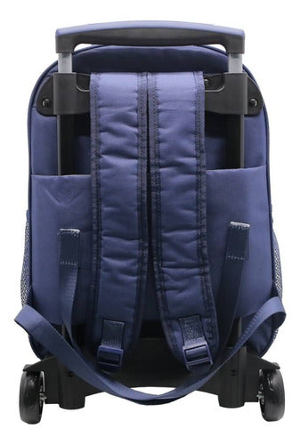 Mochila Escolar Cresko Unique One Con Carro Color Azul Diseño De La Tela Liso
