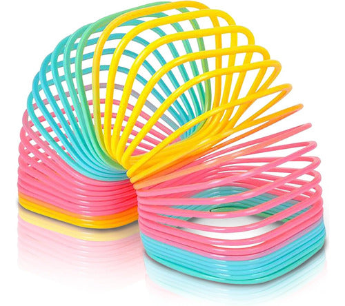 Resorte Magico Cuadrado Multicolor Jumbo En Caja 7cm