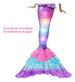 Barbie Muñeca Sirena Luces Magicas Orig.mattel Hdj36