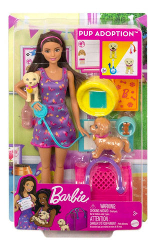 Barbie Muñeca Adopta Perritos Orig.mattel Hkd86