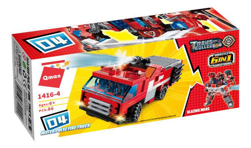 Bomberos Set Transformers Bloques P/armar 1416 Qman