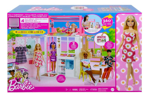 Barbie Playset Casa Glam Con Muñeca Orig.mattel Hcd48