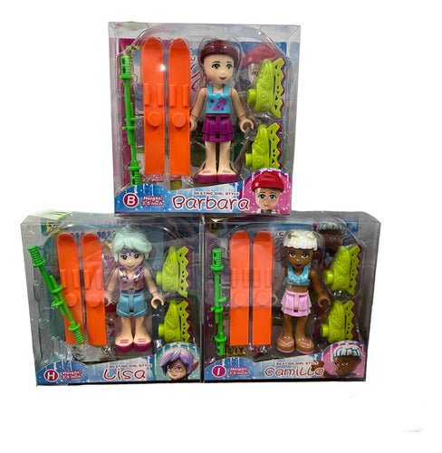 Muñeco Figura Skating Girl Surtido Articulada 7,5cm 201305