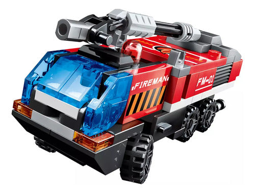 Bomberos Set Transformers Bloques P/armar 1416 Qman
