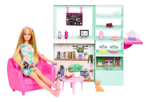 Barbie Muñeca Cafeteria Tienda De Cafe Orig.mattel Hkt94