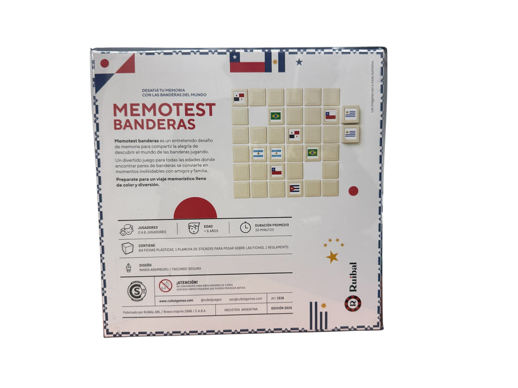 Memotest Banderas Gran Juego De La Memoria Original Ruibal