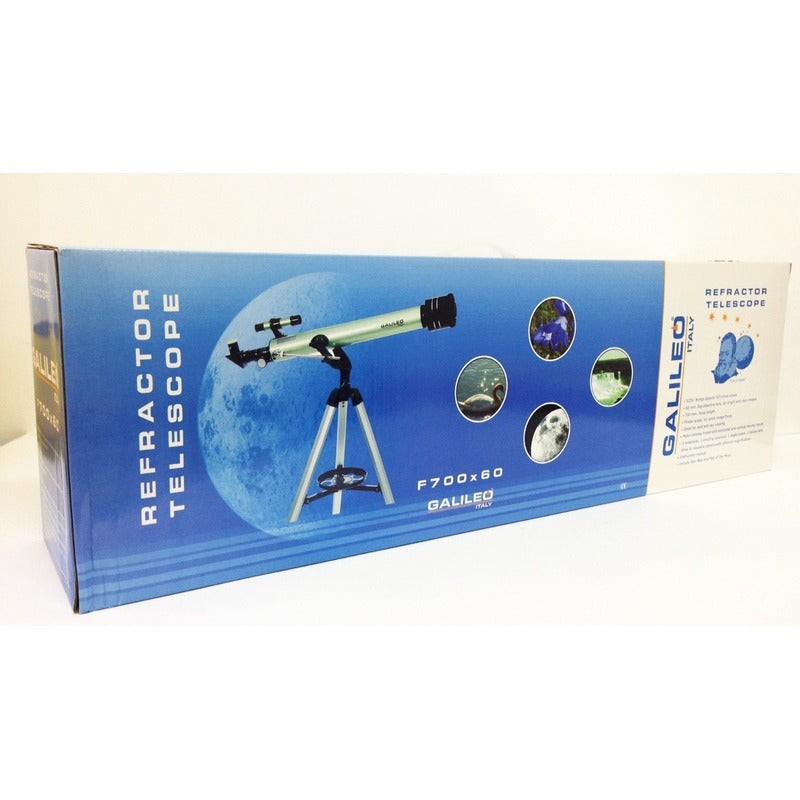 Telescopio Galileo Refractor F700x60 Astronomico Y Terreste