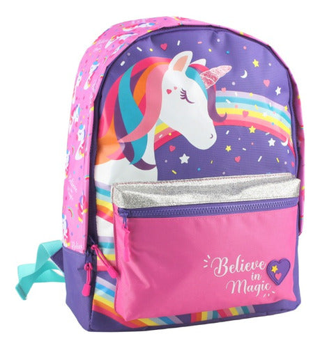 Mochila De Espalda Unicornio 17'' Wabro 11054