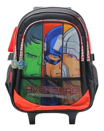 Mochila Con Carro Avengers Vengadores Sp584 Original 16''