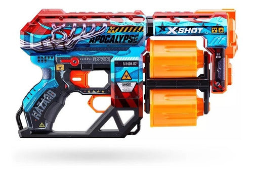 Pistola X-shot Skins Con 12 Dardos Original Zuru 7299