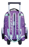 Mochila Frozen Relieve Con Carro 18 Pulgadas Wabro 57817 Color Violeta 57817 Diseño De La Tela Estampada