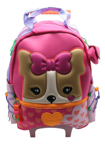 Mochila Con Carro Simones C/monedero Si922 Original 18''