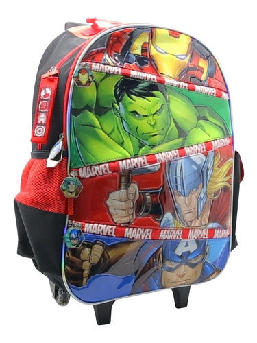Mochila Con Carro Avengers Vengadores Sp590 Original 18''