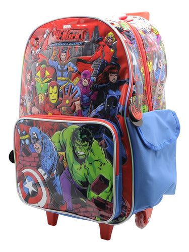 Mochila Con Carro Avengers Vengadores Sp138 Original 18''