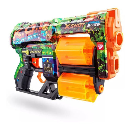 Pistola X-shot Skins Con 12 Dardos Original Zuru 7299