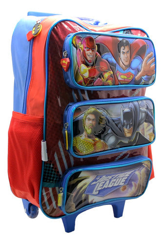 Mochila Con Carro Liga De La Justicia Lj392 Original 18''