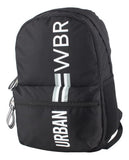 Mochila De Espalda Urbana 17'' Wabro 11039 Color Negro Diseño De La Tela Lisa