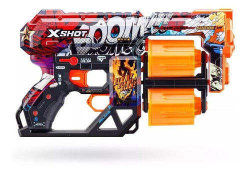 Pistola X-shot Skins Con 12 Dardos Original Zuru 7299
