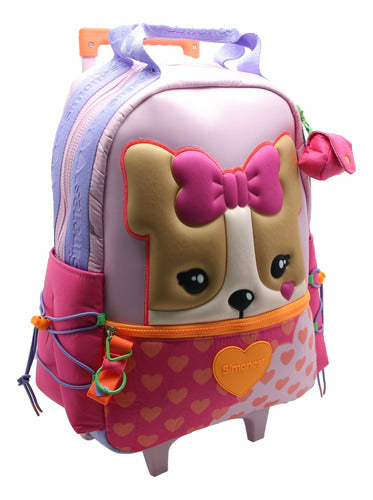 Mochila Con Carro Simones C/monedero Si922 Original 18''