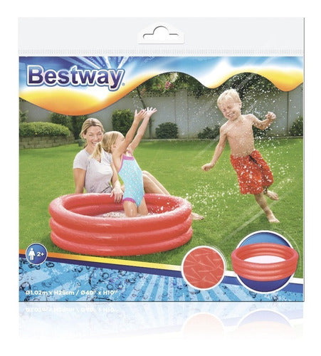 Pileta Inflable Redonda Tres Anillos 102 X25cm 51024 Bestway