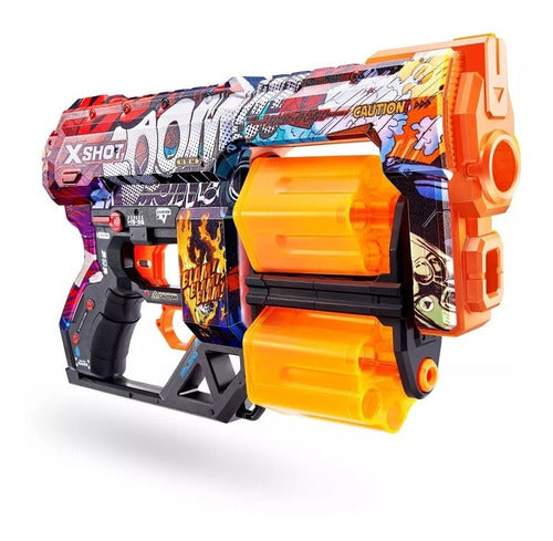 Pistola X-shot Skins Con 12 Dardos Original Zuru 7299
