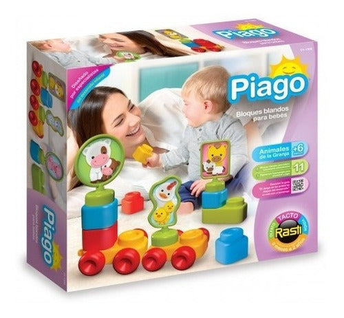 Rasti Piago Bloques Blandos Animales Granja 11 Piezas 1306