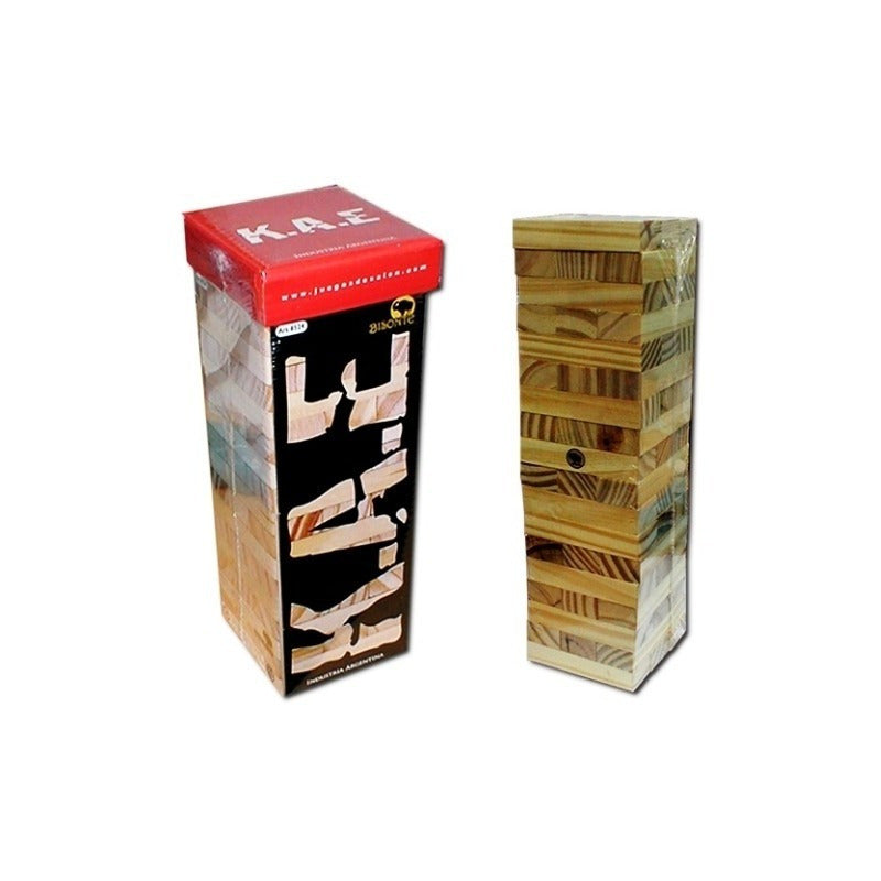 Kae Torre De Maderas Juego Tipo Jenga Bisonte Original