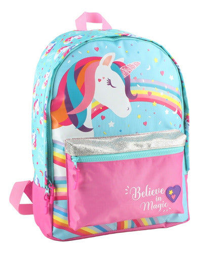 Mochila De Espalda Unicornio 17'' Wabro 11054