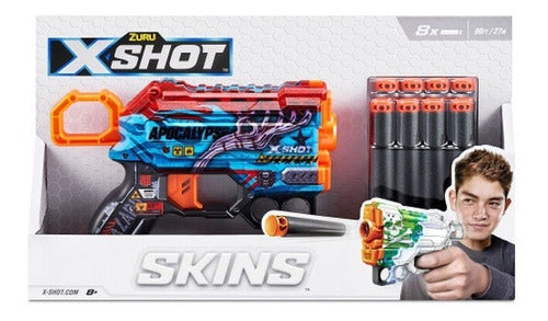 Pistola X-shot Skins Menace Con 8 Dardos Original Zuru 7297