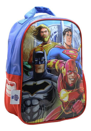 Mochila Escolar Dc Liga De La Justicia Infantil Amigos Color Azul Diseño De La Tela Liso
