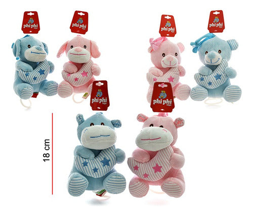 Peluche Plush Cunero Musical Animalitos Phi Phi Toys 2509