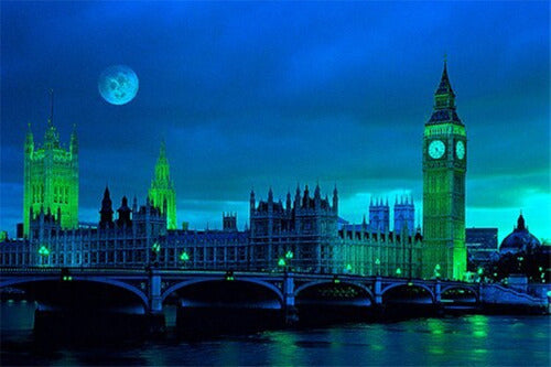 Puzzle Tomax Jigsaw Parlamento Londres Iluminado 1000 Piezas