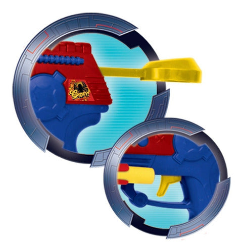 Pistola Spiderman Strike Shoot Con 6 Dardos Original Ditoys