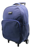 Mochila Con Carro Azul Liso 20'' Ck665 Original Cresko