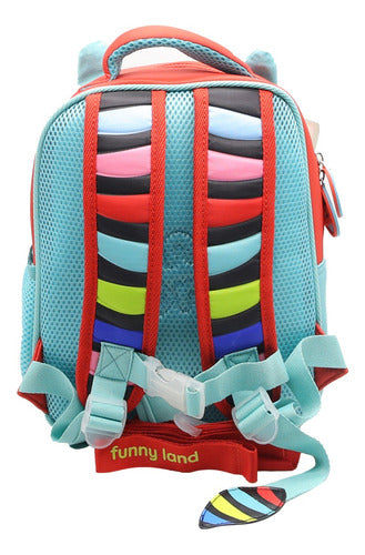 Mochila Espalda Mapache Para Jardín 11'' Fl211 Funny Land