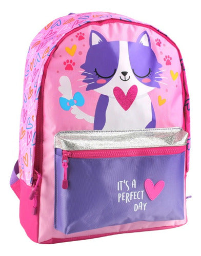 Mochila De Espalda Gatito 17'' Wabro 11055