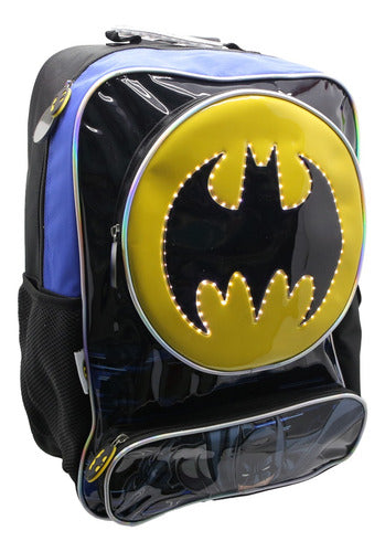 Mochila De Espalda Batman Con Luz Lj183 Dc Original 18''