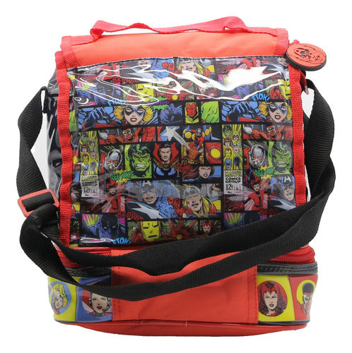 Lunchera Escolar Cresko Avengers Assemble Termico Color Rojo