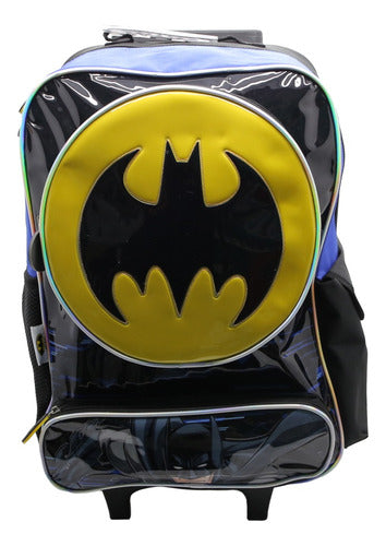 Mochila Con Carro Batman Con Luz Lj383 Dc Original 18''
