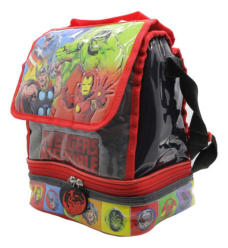 Lunchera Escolar Cresko Avengers Assemble Termico Color Rojo