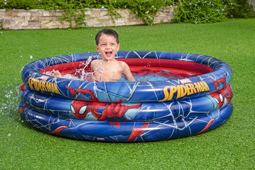Pileta Inflable Redonda Spiderman 122x30cm Bestway 98018