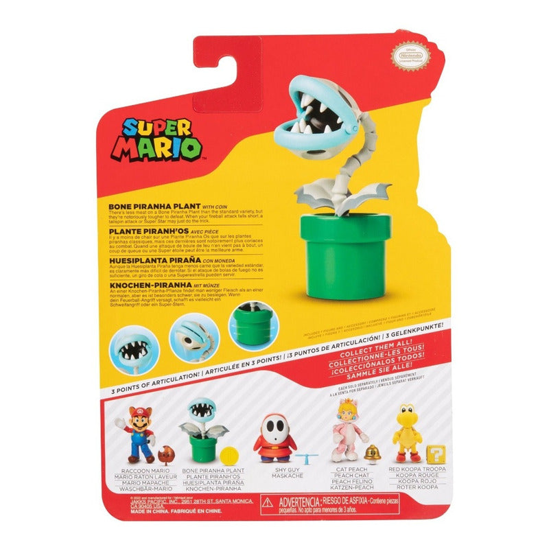 Muñeco Super Mario Huesiplanta Figura Articulada 10cm 40457