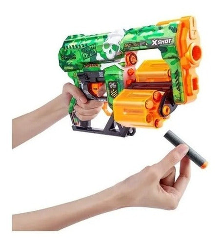 Pistola X-shot Skins Con 12 Dardos Original Zuru 7299