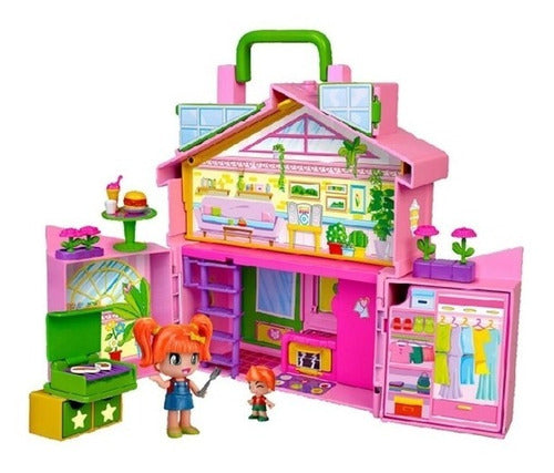 Pinypon Playset Maletin Casa Rosa C/accesorios Orig 17012