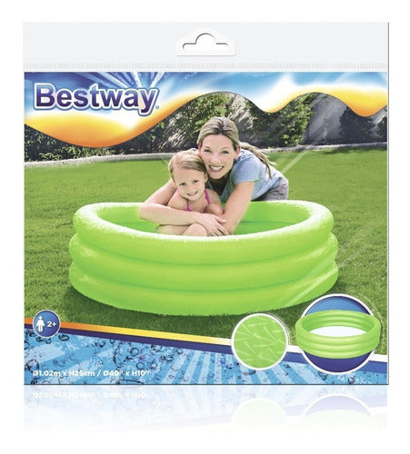 Pileta Inflable Redonda Tres Anillos 102 X25cm 51024 Bestway
