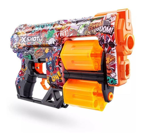 Pistola X-shot Skins Con 12 Dardos Original Zuru 7299