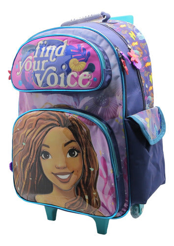 Mochila Con Carro Sirenita Ep162 Disney Original 18''
